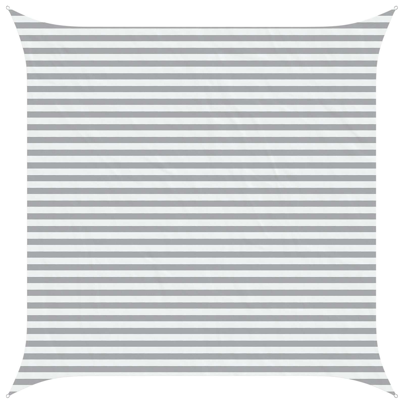 Sonnensegel Hellgrau und Weiß 4 x 4 m 100 % Polyester Oxford