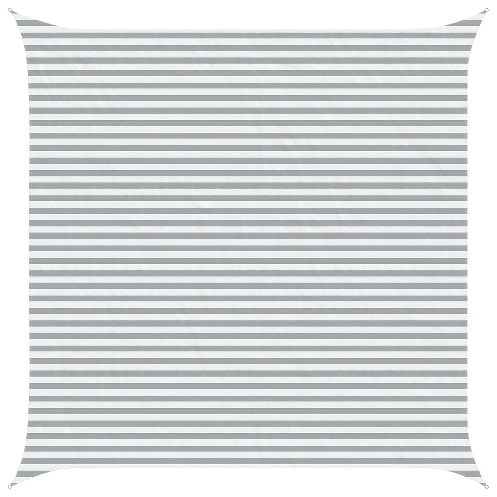 Sonnensegel Hellgrau und Weiß 5 x 5 m 100 % Polyester Oxford