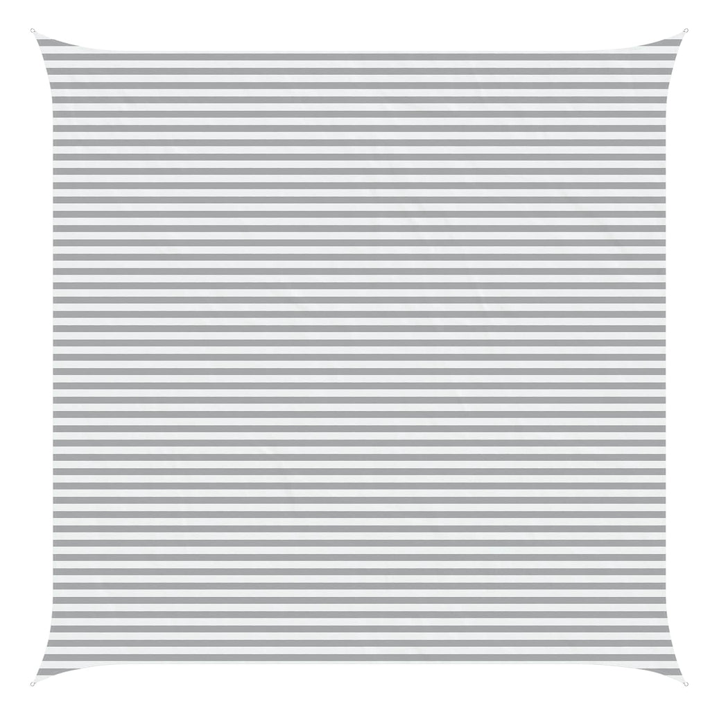 Sonnensegel Hellgrau und Weiß 6 x 6 m 100 % Polyester Oxford