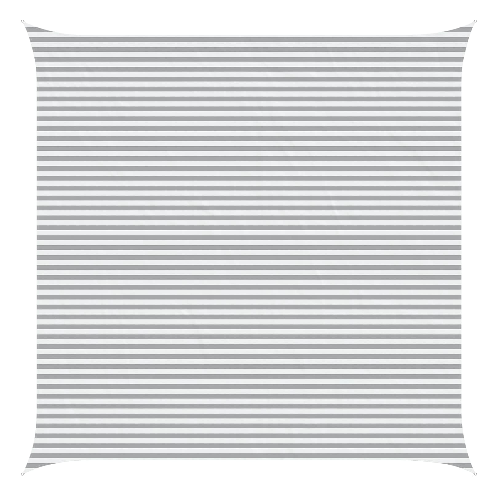 Sonnensegel Hellgrau und Weiß 6 x 6 m 100 % Polyester Oxford