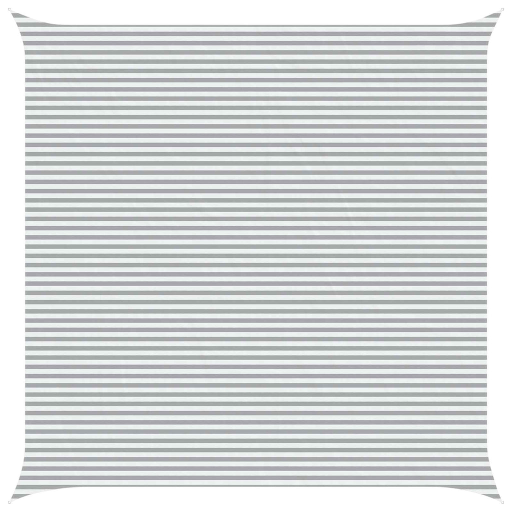 Sonnensegel Hellgrau und Weiß 7 x 7 m 100 % Polyester Oxford