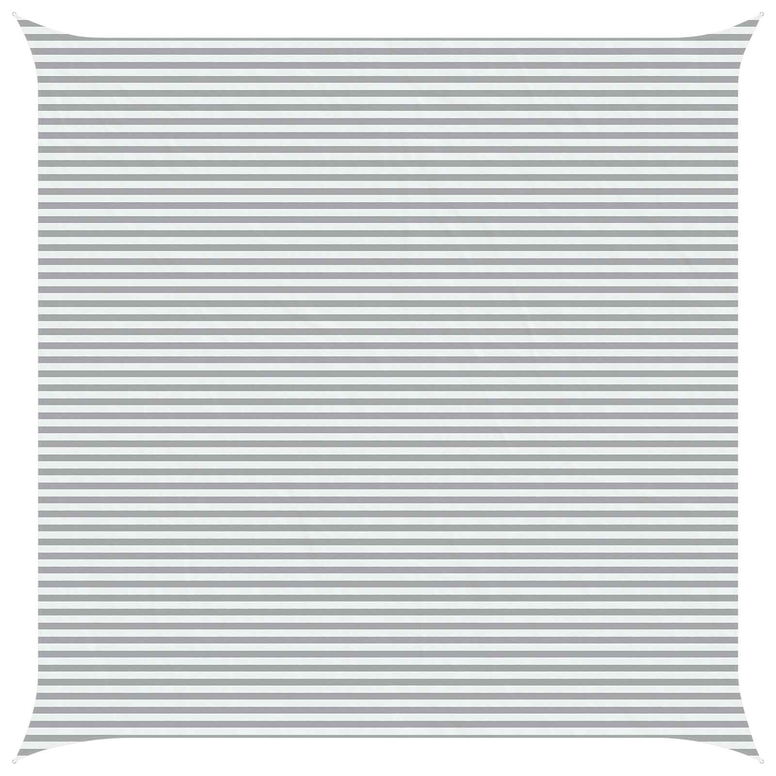 Sonnensegel Hellgrau und Weiß 7 x 7 m 100 % Polyester Oxford