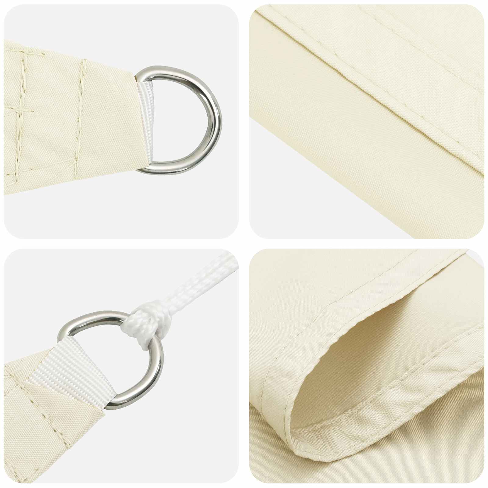 Sonnensegel Creme 6 x 2 m 100 % Polyester Oxford