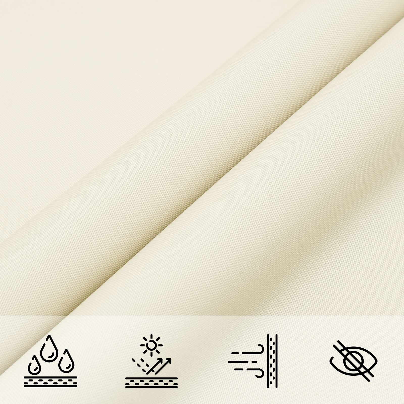 Sonnensegel Creme 6 x 2 m 100 % Polyester Oxford