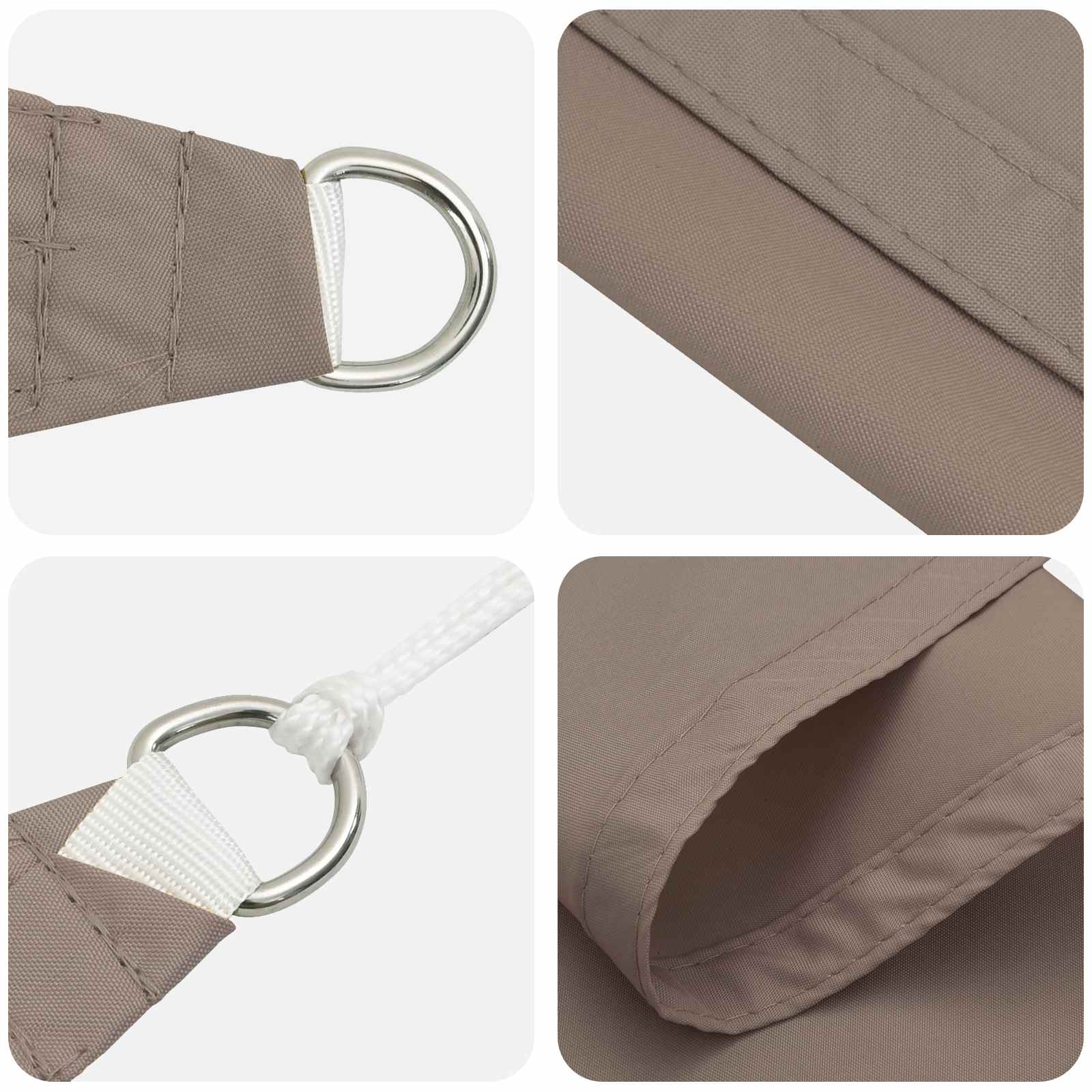 Sonnensegel Taupe 6 x 2 m 100 % Polyester Oxford