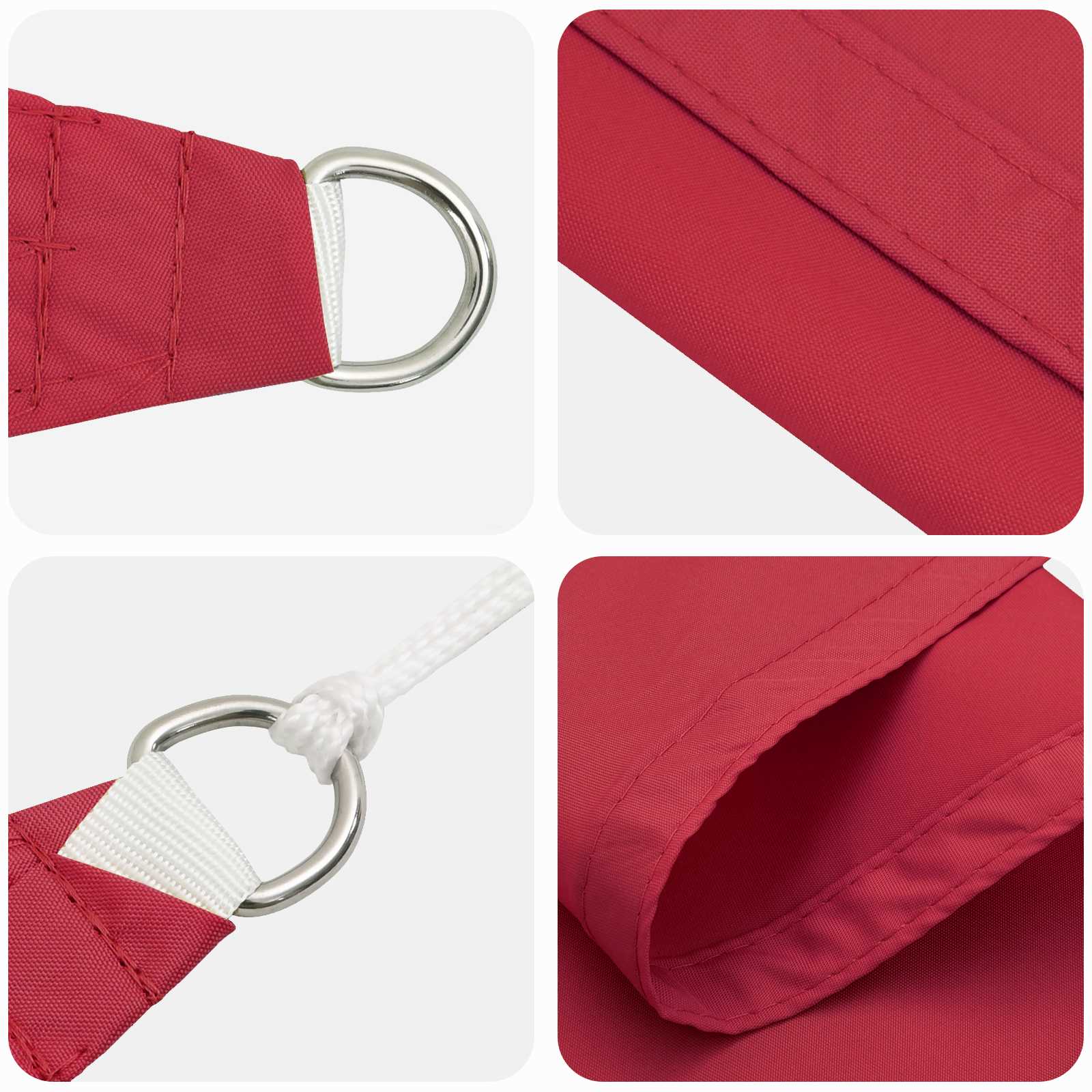Sonnensegel Rot 6 x 2,5 m 100 % Polyester Oxford