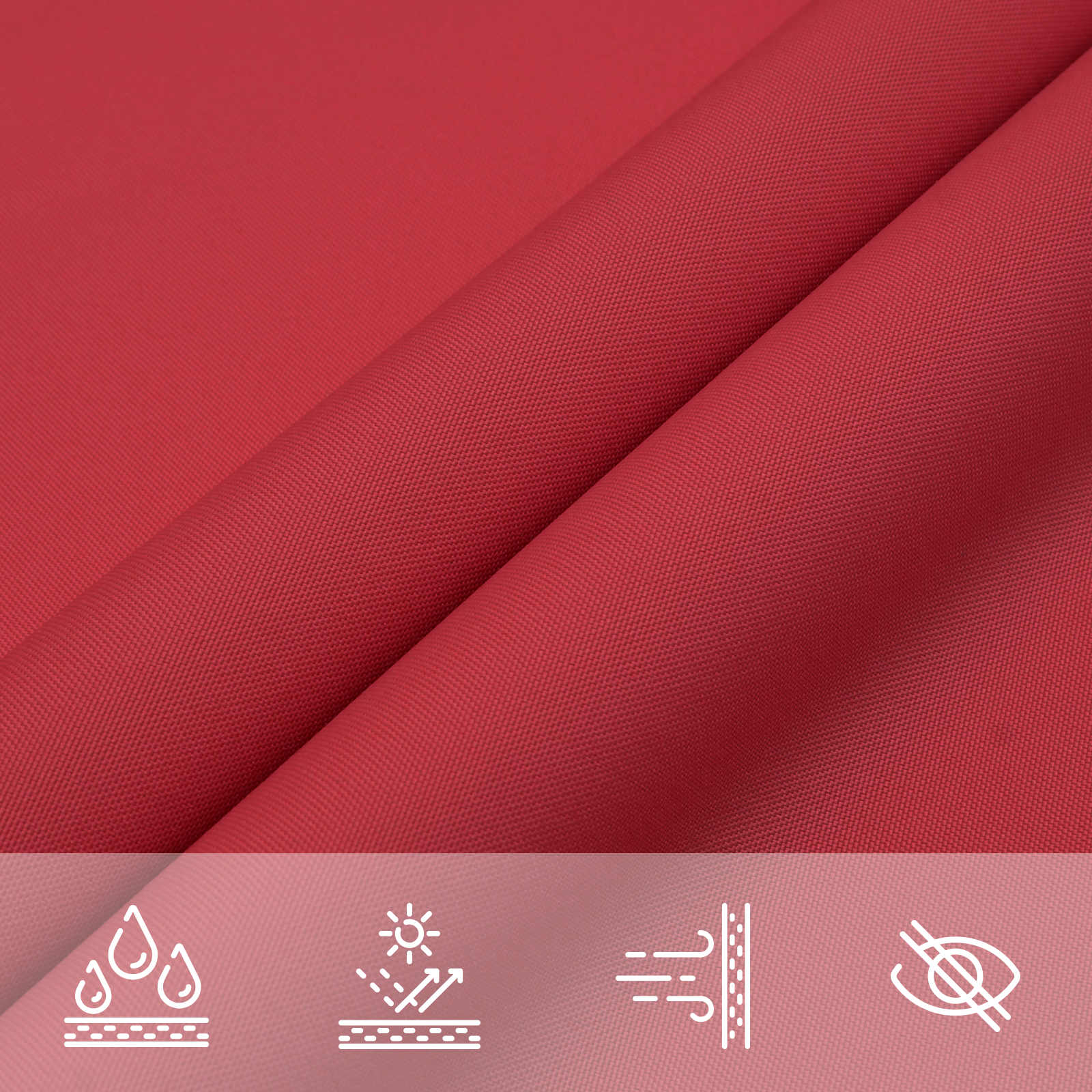 Sonnensegel Rot 6 x 2,5 m 100 % Polyester Oxford