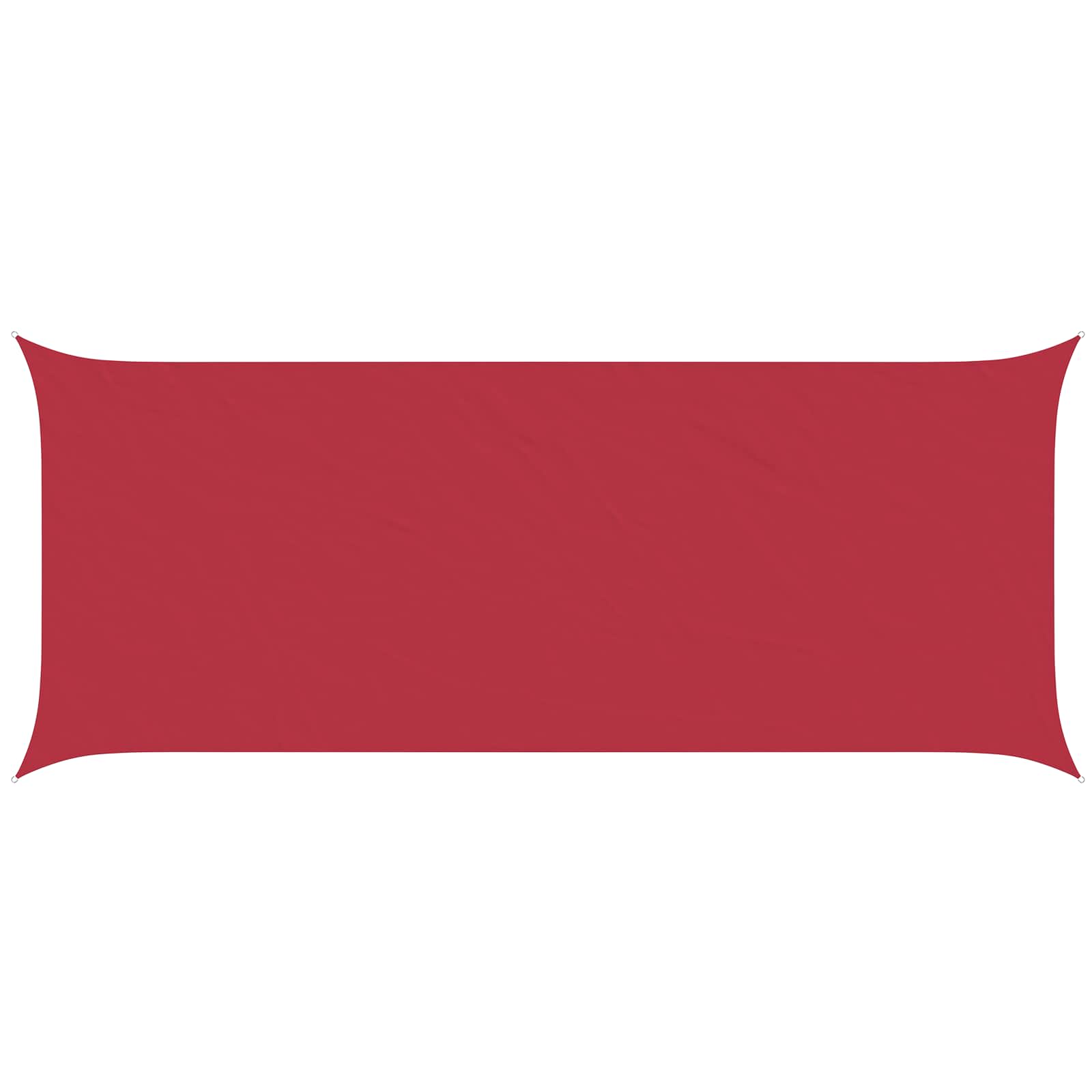 Sonnensegel Rot 6 x 2,5 m 100 % Polyester Oxford