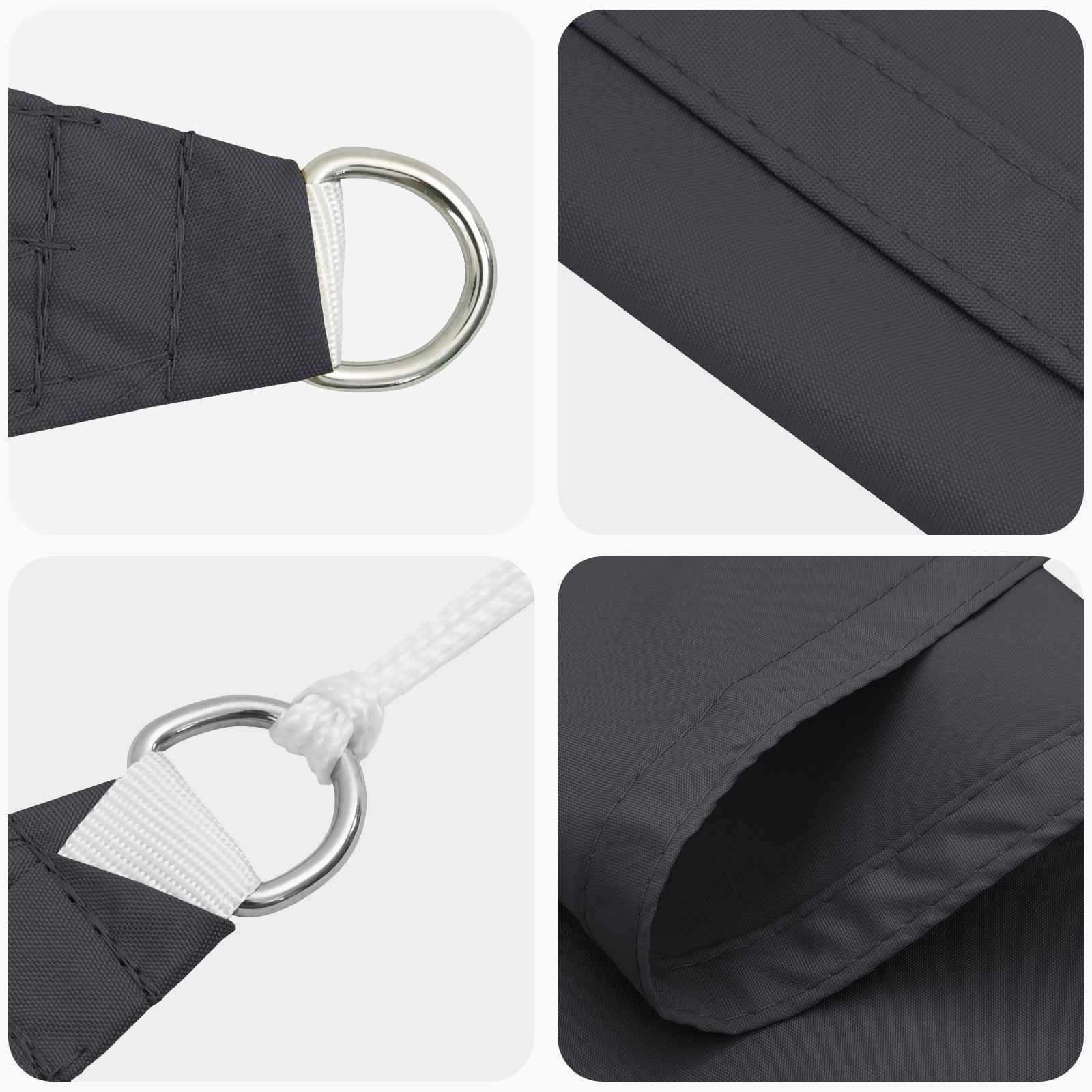 Sonnensegel Schwarz 6 x 2,5 m 100 % Polyester Oxford