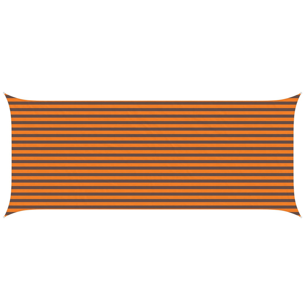 Sonnensegel Orange und Braun 6 x 2,5 m 100 % Polyester Oxford