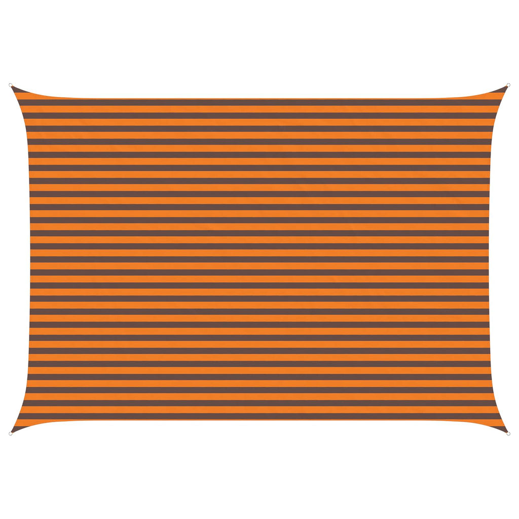 Sonnensegel Orange und Braun 5 x 3,5 m 100 % Polyester Oxford