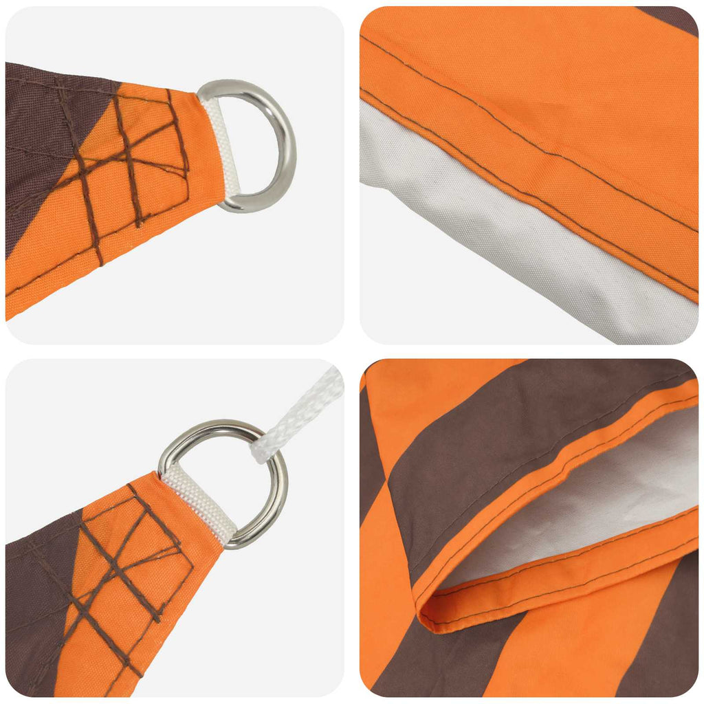 Sonnensegel Orange und Braun 6 x 5 m 100 % Polyester Oxford
