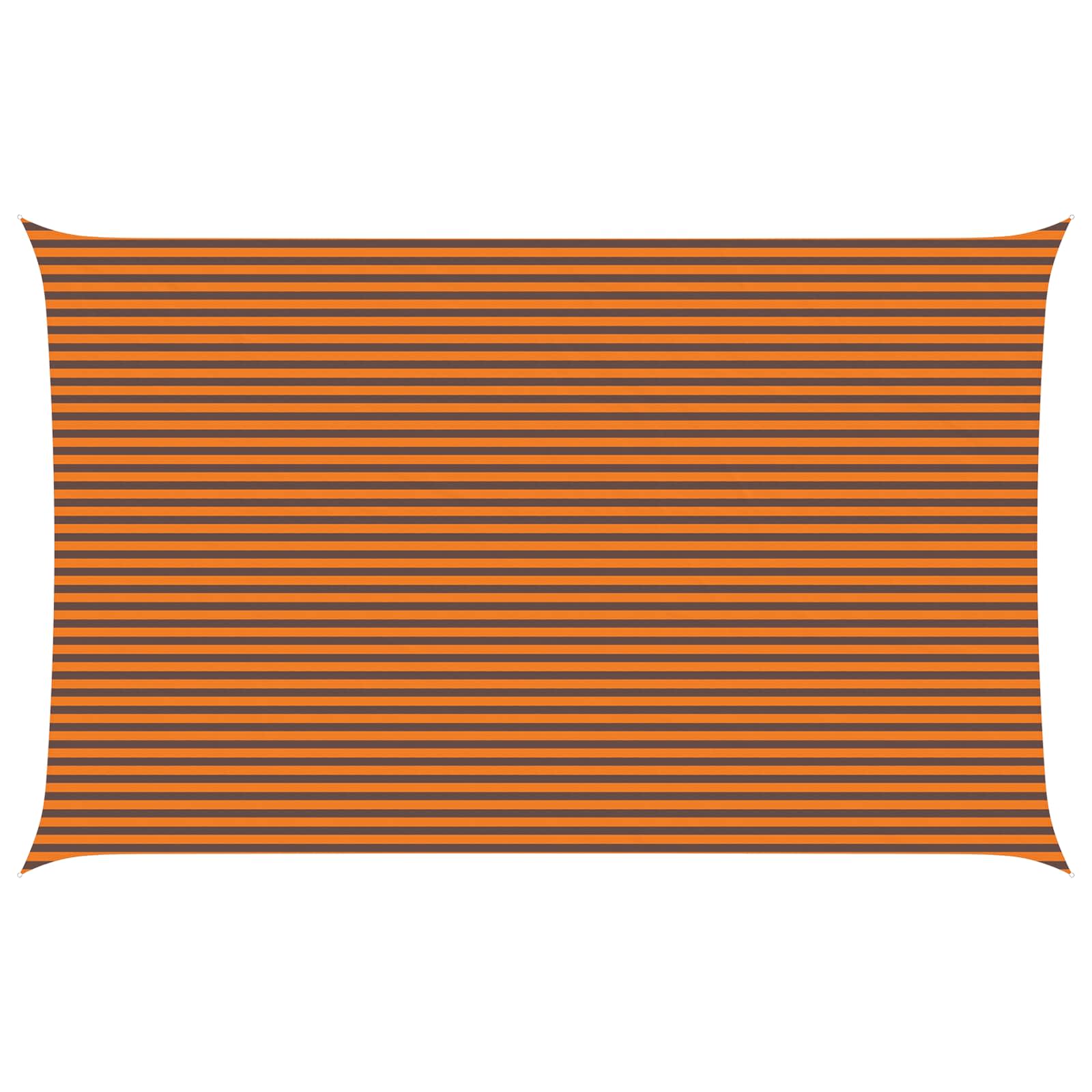Sonnensegel Orange und Braun 8 x 5 m 100 % Polyester Oxford