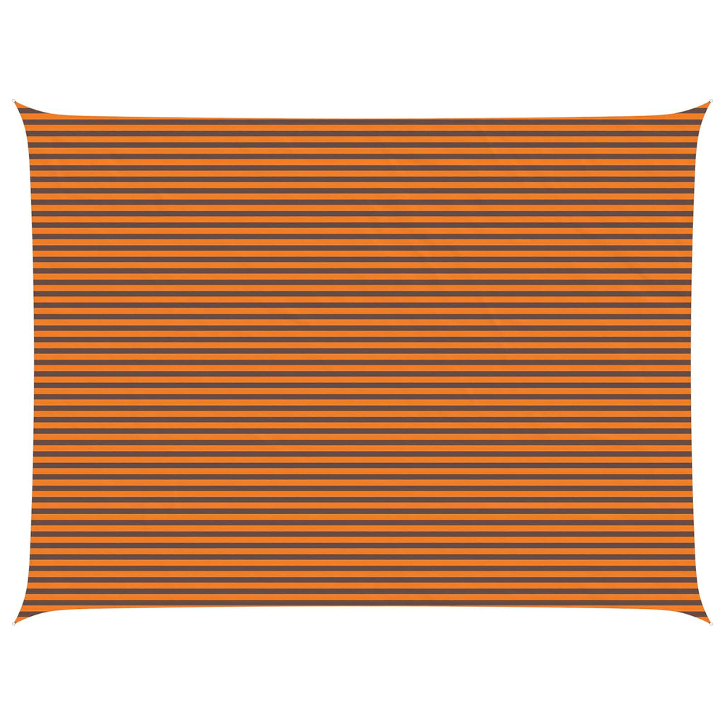 Sonnensegel Orange und Braun 8 x 6 m 100 % Polyester Oxford