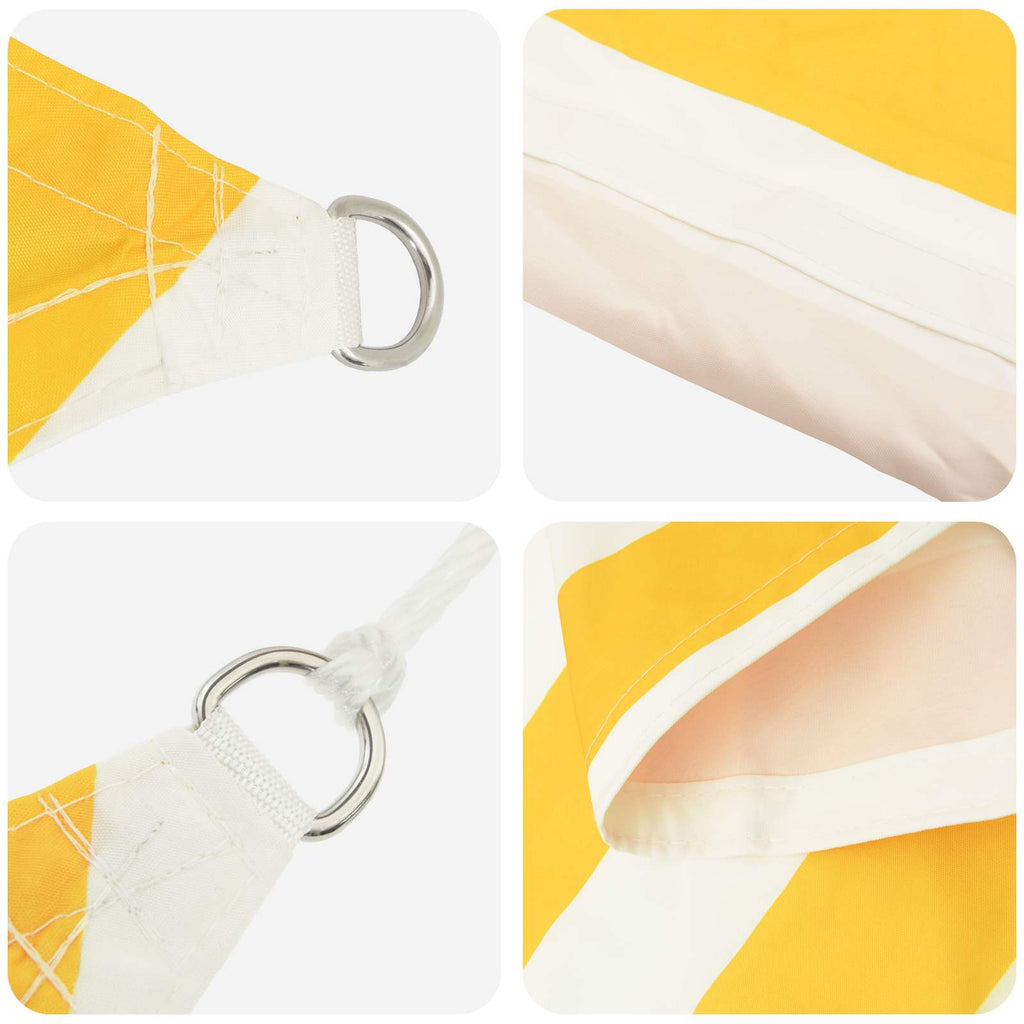 Sonnensegel Gelb und Weiß 4,5 x 2 m 100 % Polyester Oxford