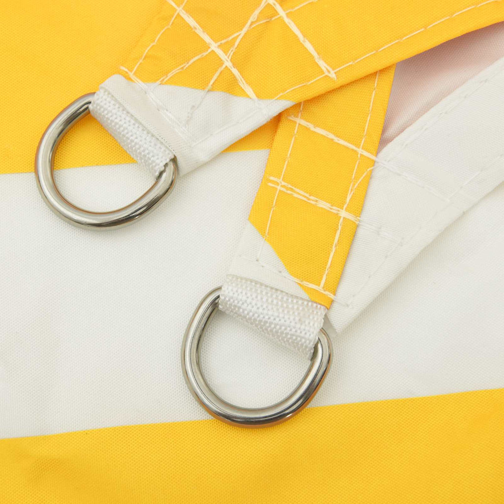 Sonnensegel Gelb und Weiß 4,5 x 2 m 100 % Polyester Oxford