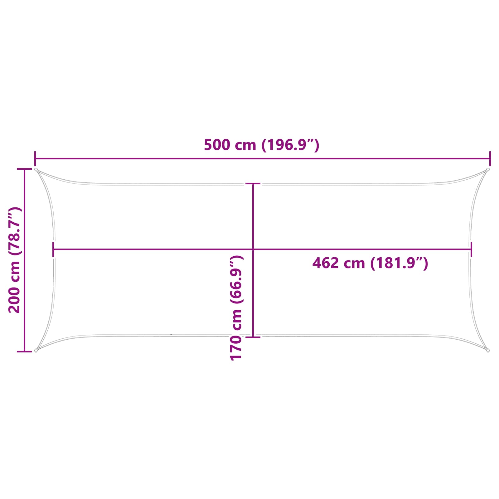 Sonnensegel Gelb und Weiß 5 x 2 m 100 % Polyester Oxford
