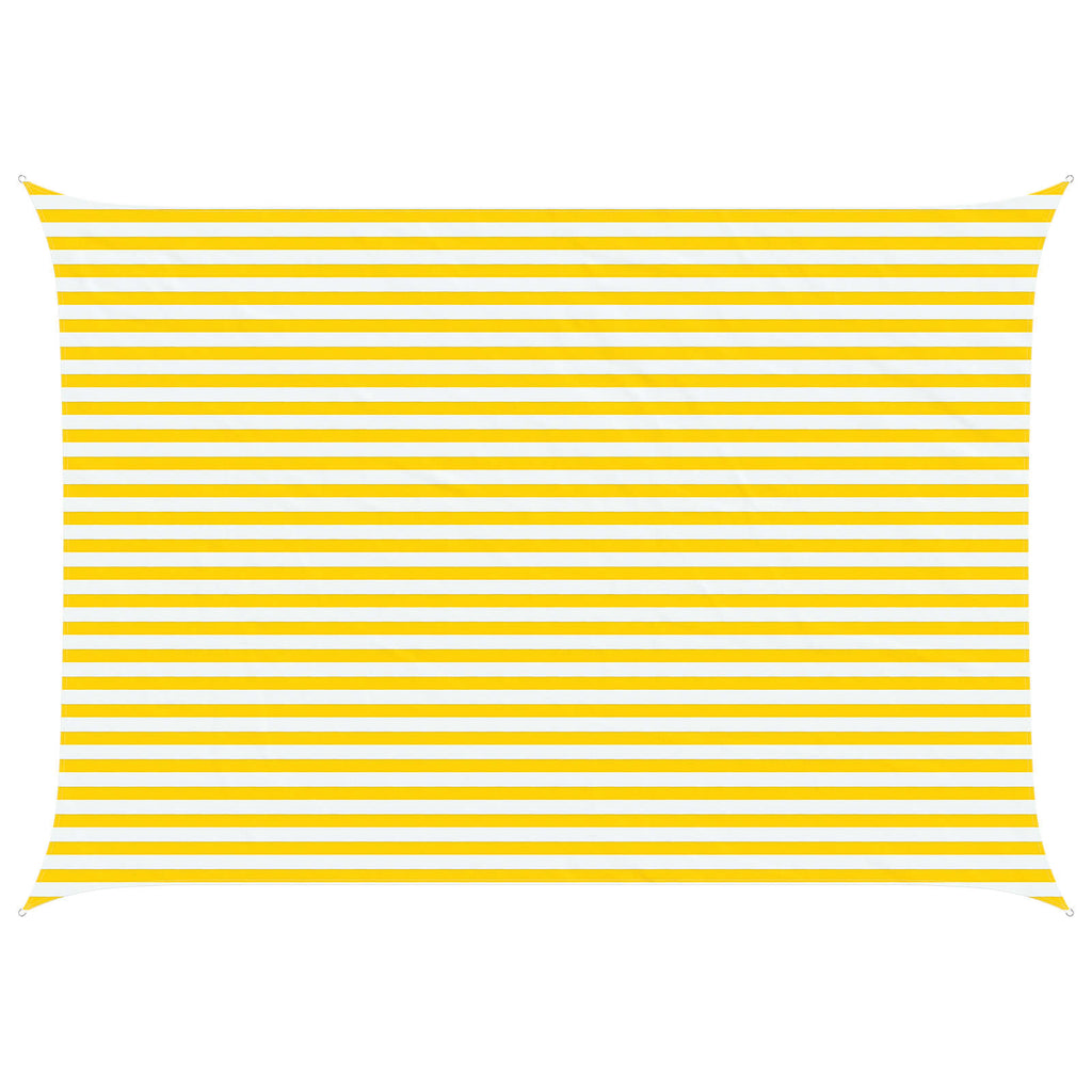 Sonnensegel Gelb und Weiß 5 x 3,5 m 100 % Polyester Oxford