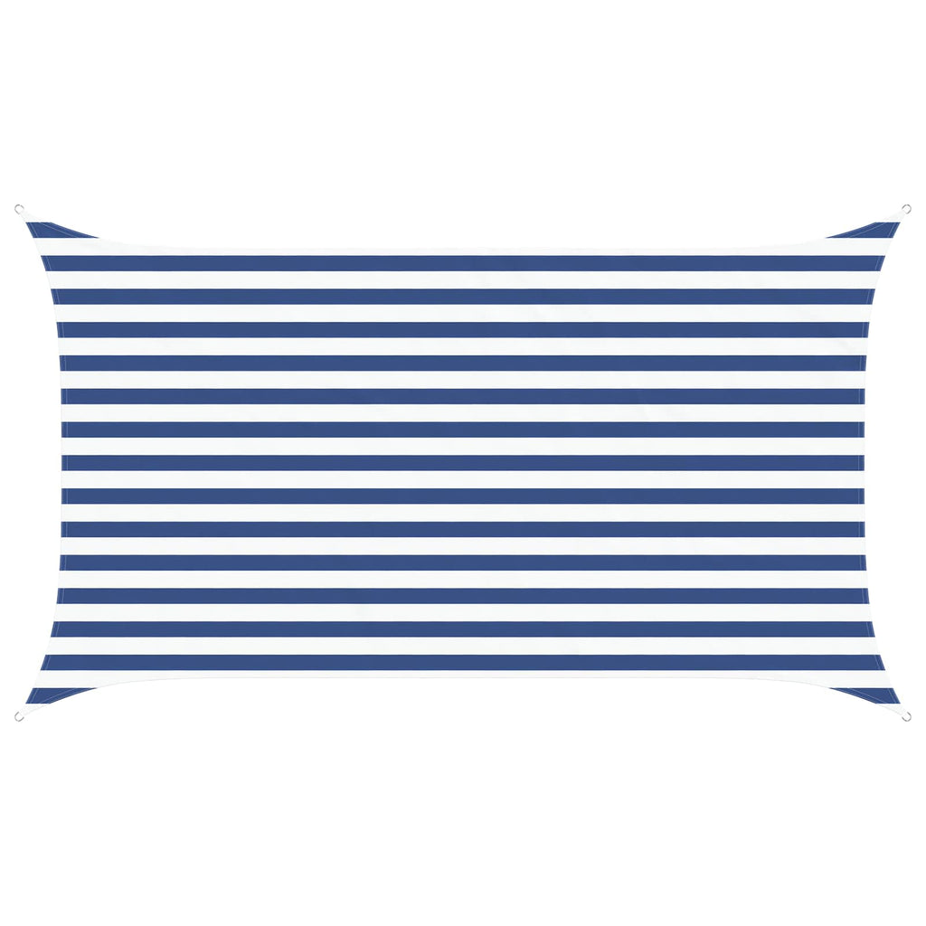 Sonnensegel Blau und Weiß 3,5 x 2 m 100 % Polyester Oxford