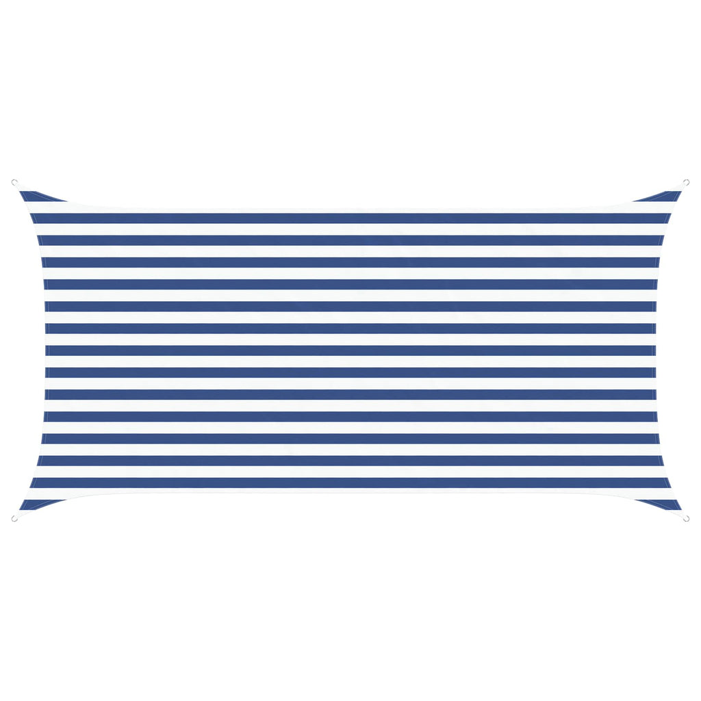 Sonnensegel Blau und Weiß 4 x 2 m 100 % Polyester Oxford