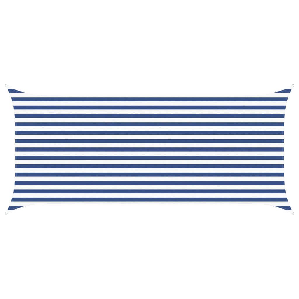Sonnensegel Blau und Weiß 4,5 x 2 m 100 % Polyester Oxford