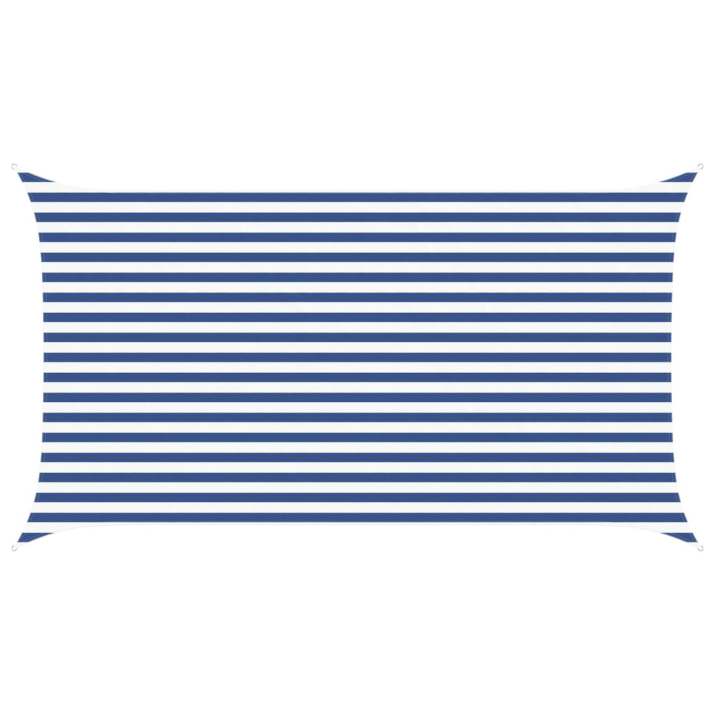 Sonnensegel Blau und Weiß 4,5 x 2,5 m 100 % Polyester Oxford
