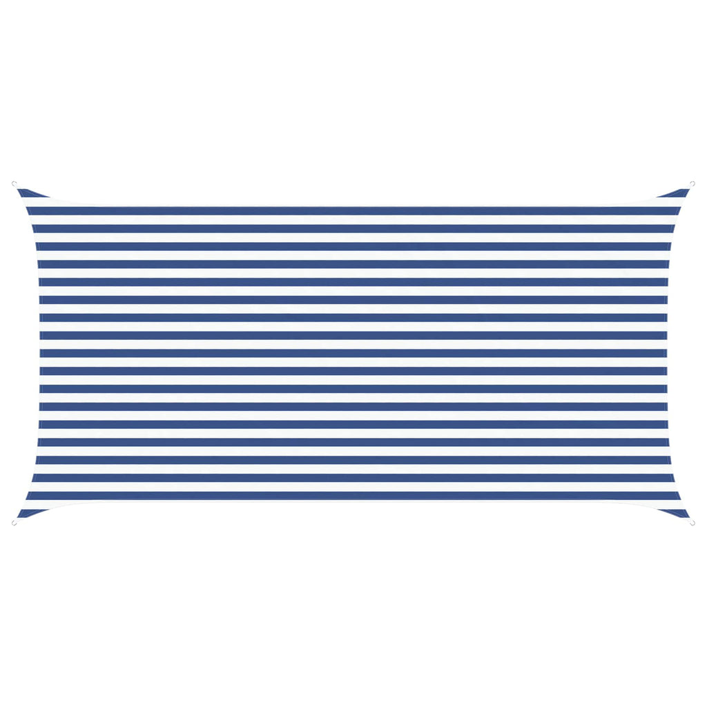 Sonnensegel Blau und Weiß 5 x 2,5 m 100 % Polyester Oxford