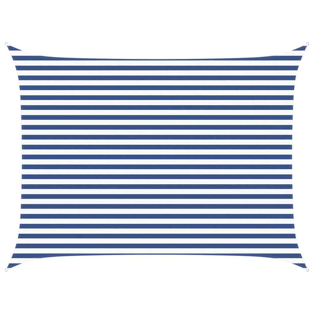 Sonnensegel Blau und Weiß 4 x 3 m 100 % Polyester Oxford