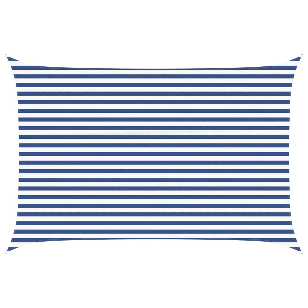 Sonnensegel Blau und Weiß 4,5 x 3 m 100 % Polyester Oxford