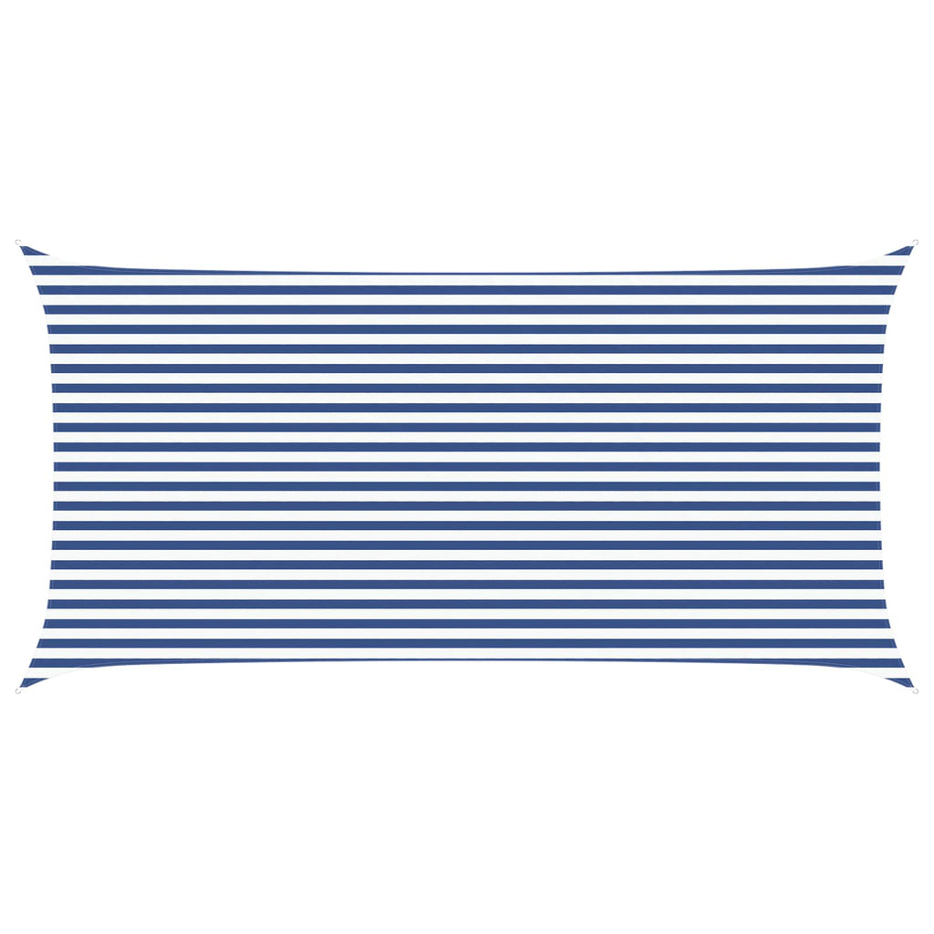 Sonnensegel Blau und Weiß 6 x 3 m 100 % Polyester Oxford