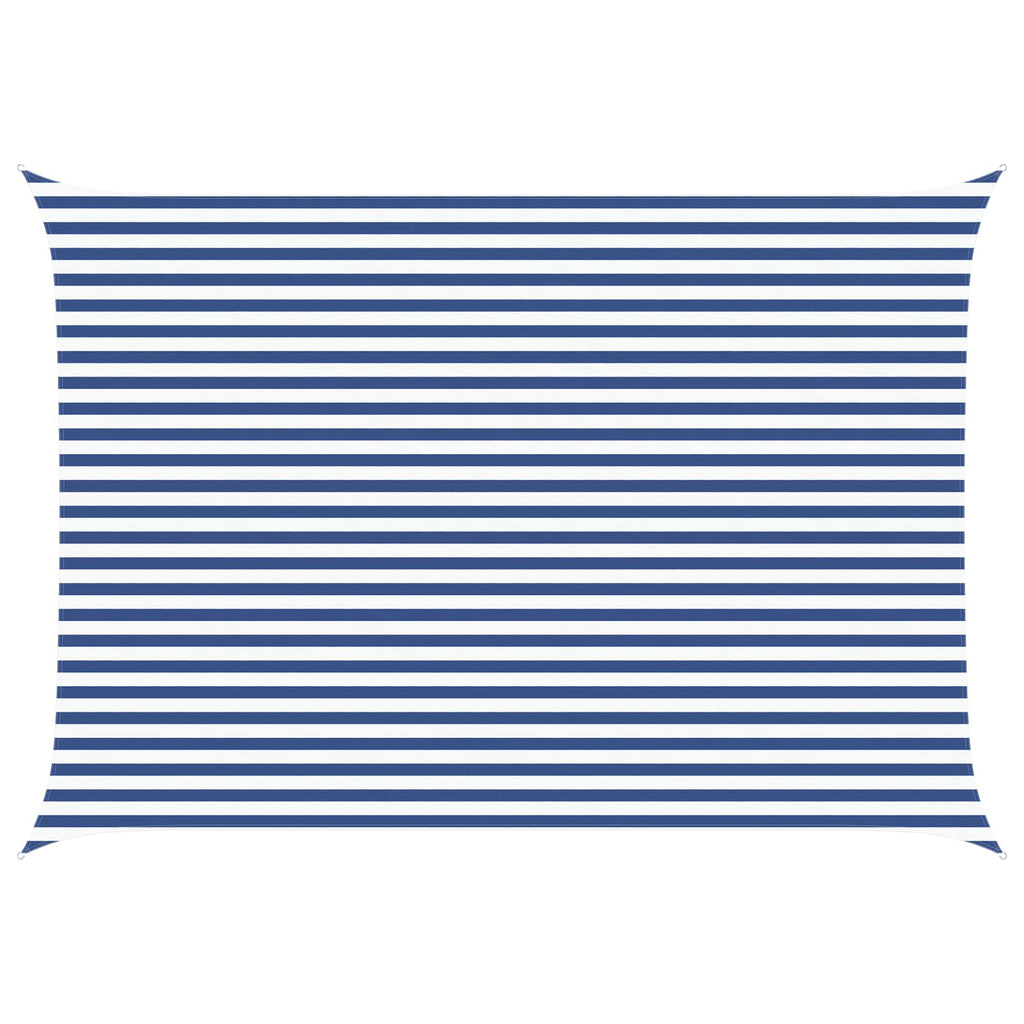 Sonnensegel Blau und Weiß 5 x 3,5 m 100 % Polyester Oxford