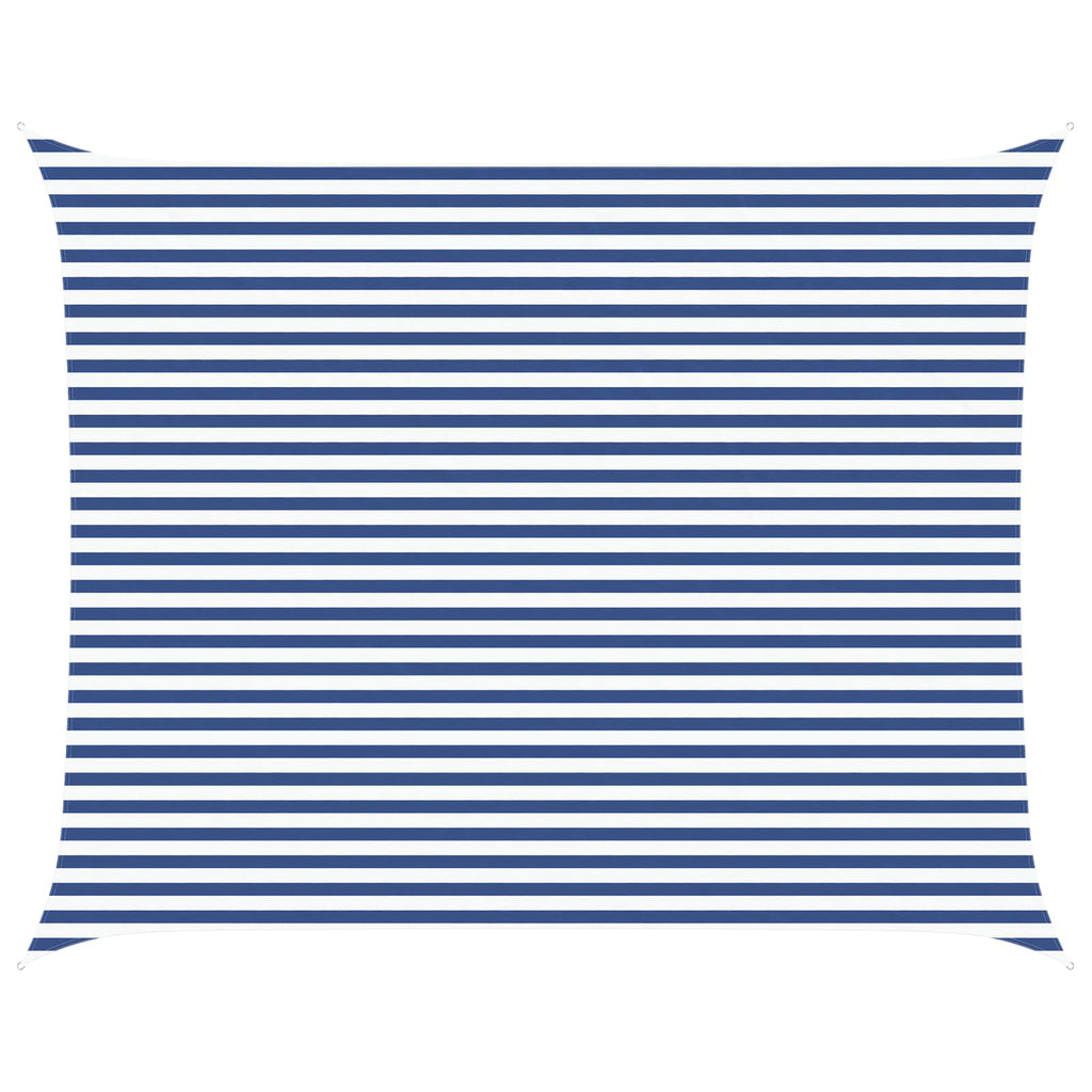 Sonnensegel Blau und Weiß 5 x 4 m 100 % Polyester Oxford
