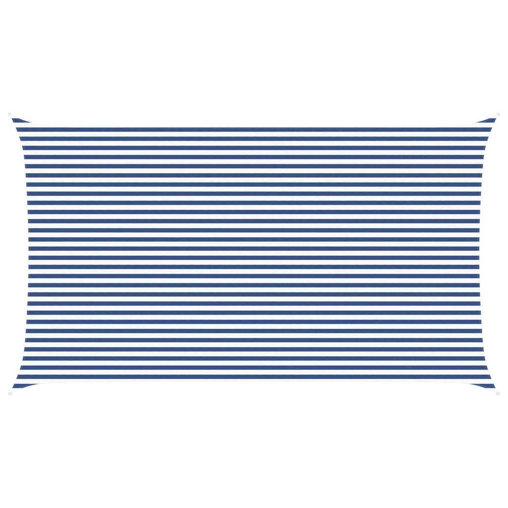 Sonnensegel Blau und Weiß 7 x 4 m 100 % Polyester Oxford
