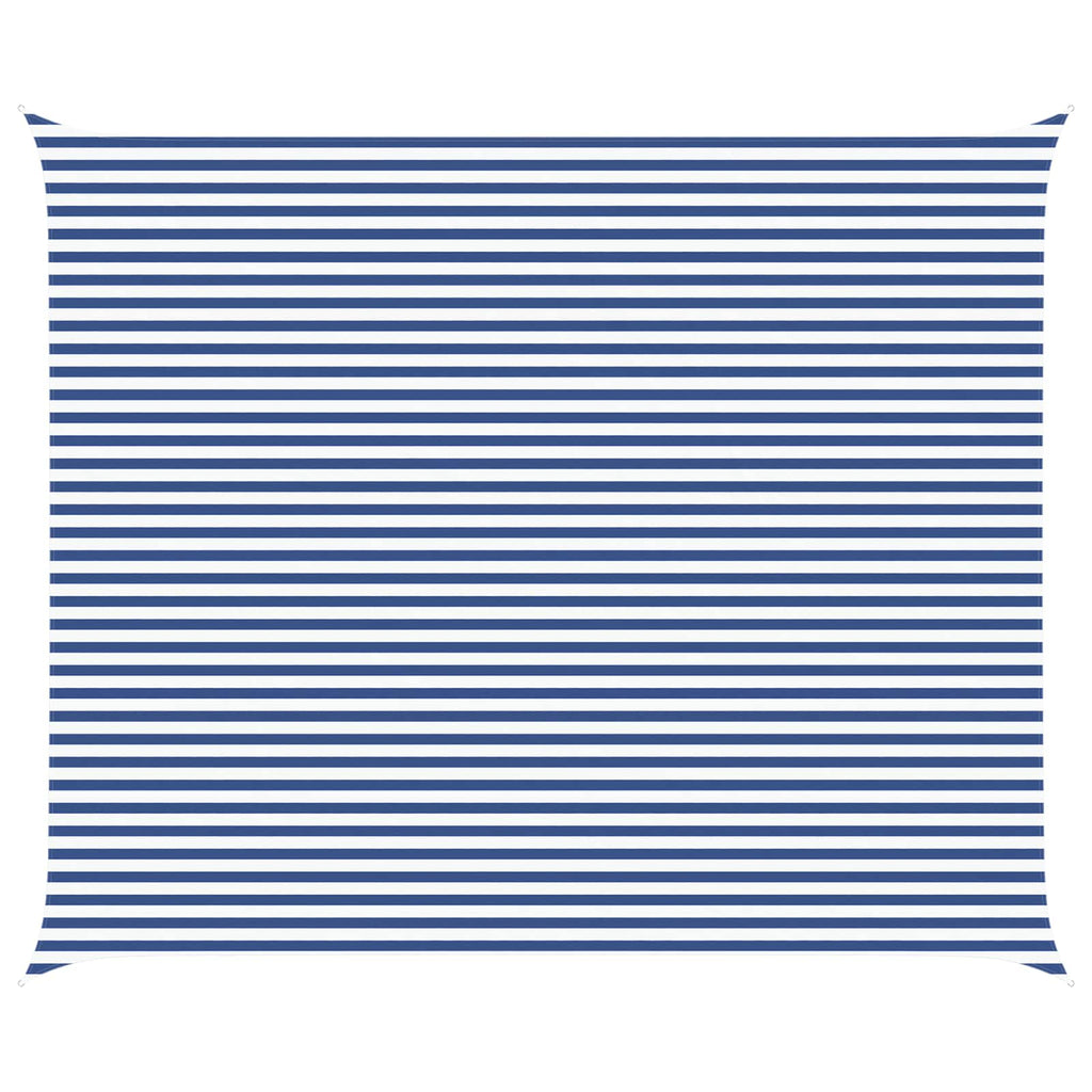Sonnensegel Blau und Weiß 6 x 5 m 100 % Polyester Oxford