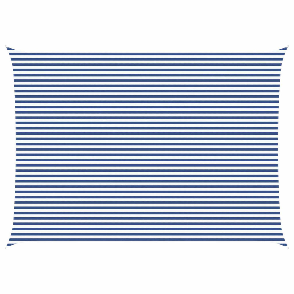 Sonnensegel Blau und Weiß 7 x 5 m 100 % Polyester Oxford