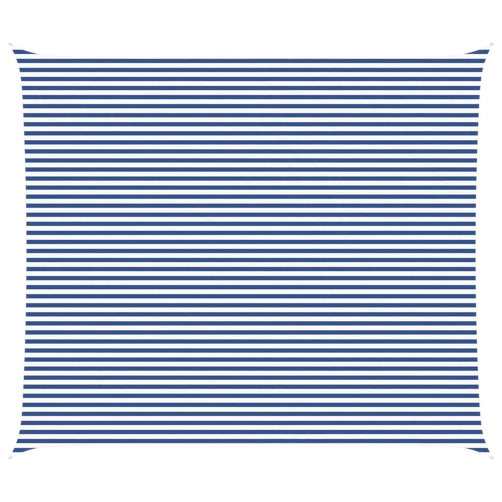 Sonnensegel Blau und Weiß 7 x 6 m 100 % Polyester Oxford