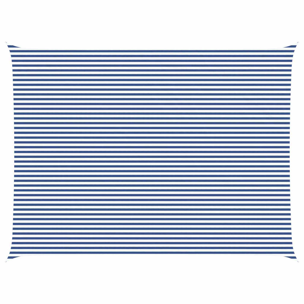 Sonnensegel Blau und Weiß 8 x 6 m 100 % Polyester Oxford