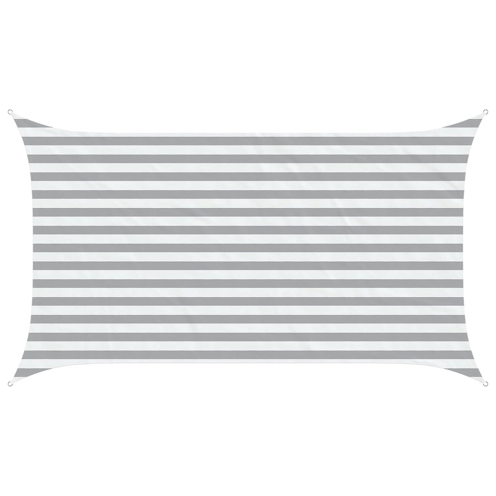 Sonnensegel Hellgrau und Weiß 3,5 x 2 m 100 % Polyester Oxford
