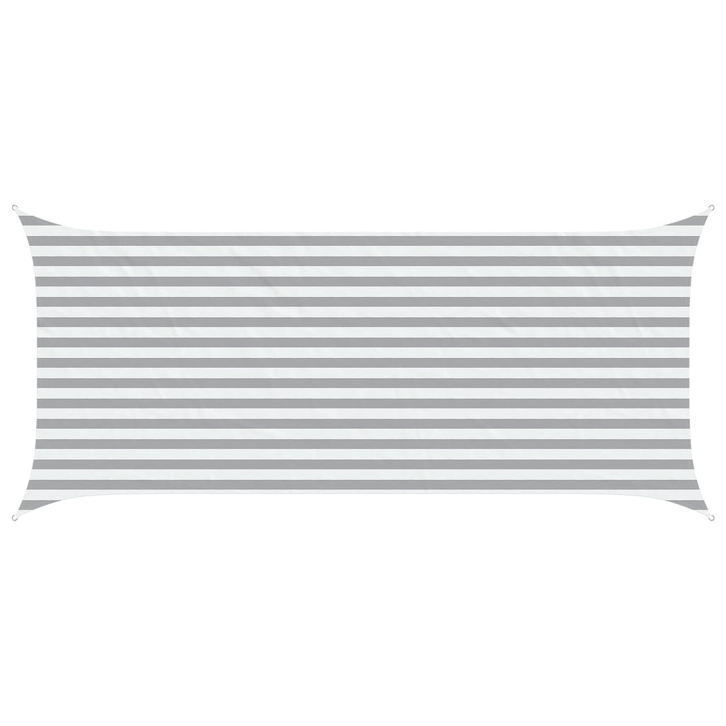 Sonnensegel Hellgrau und Weiß 4,5 x 2 m 100 % Polyester Oxford