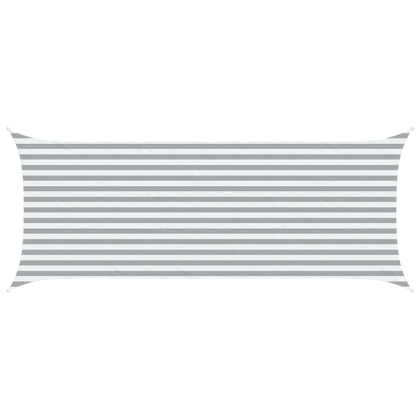 Sonnensegel Hellgrau und Weiß 5 x 2 m 100 % Polyester Oxford