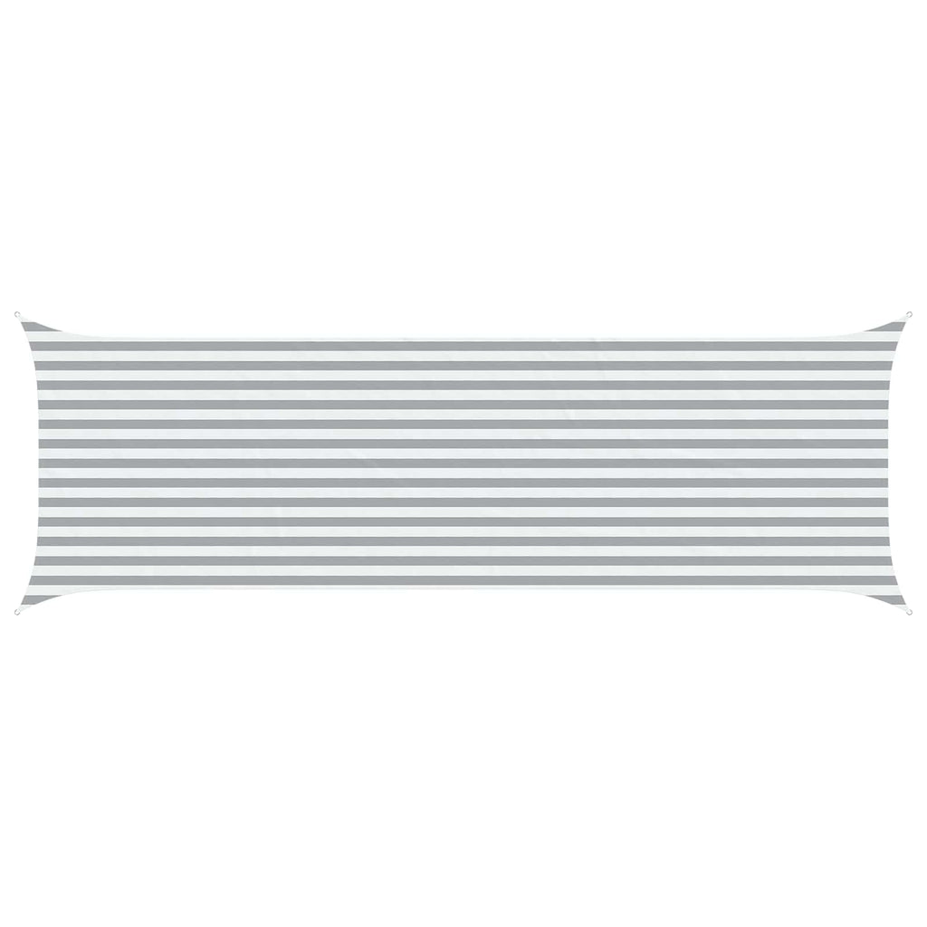 Sonnensegel Hellgrau und Weiß 6 x 2 m 100 % Polyester Oxford