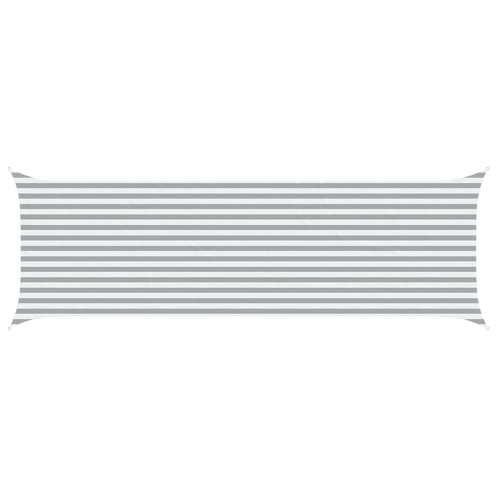 Sonnensegel Hellgrau und Weiß 6 x 2 m 100 % Polyester Oxford