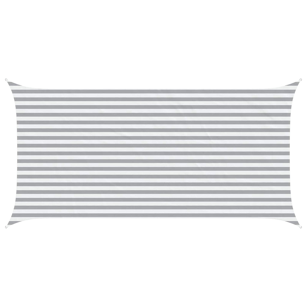 Sonnensegel Hellgrau und Weiß 5 x 2,5 m 100 % Polyester Oxford