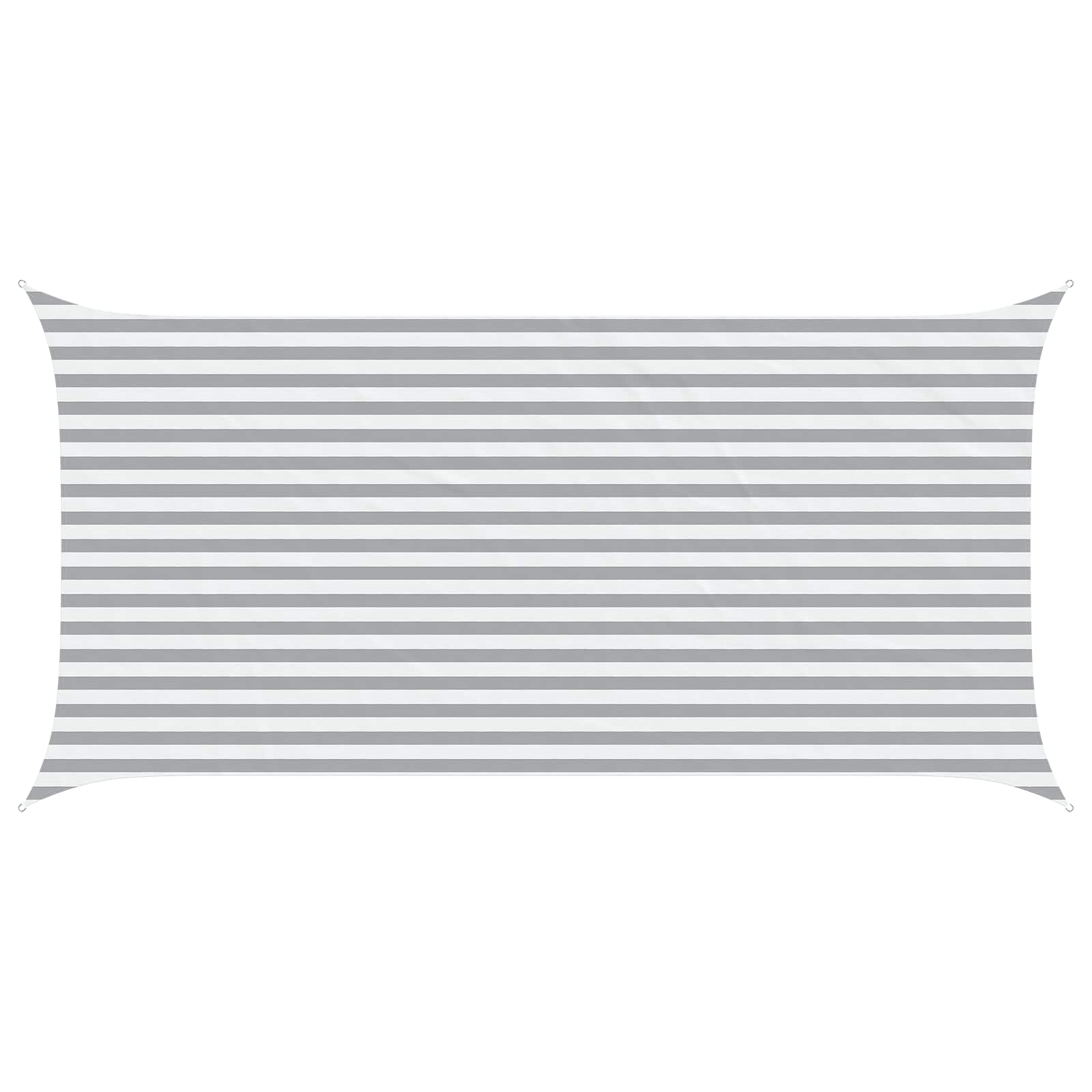 Sonnensegel Hellgrau und Weiß 5 x 2,5 m 100 % Polyester Oxford
