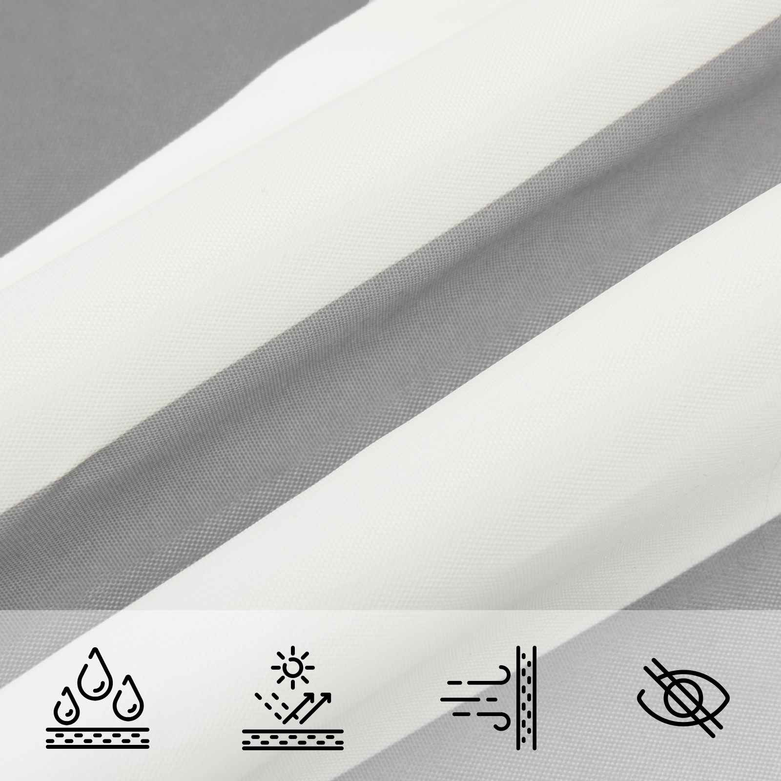 Sonnensegel Hellgrau und Weiß 6 x 2,5 m 100 % Polyester Oxford