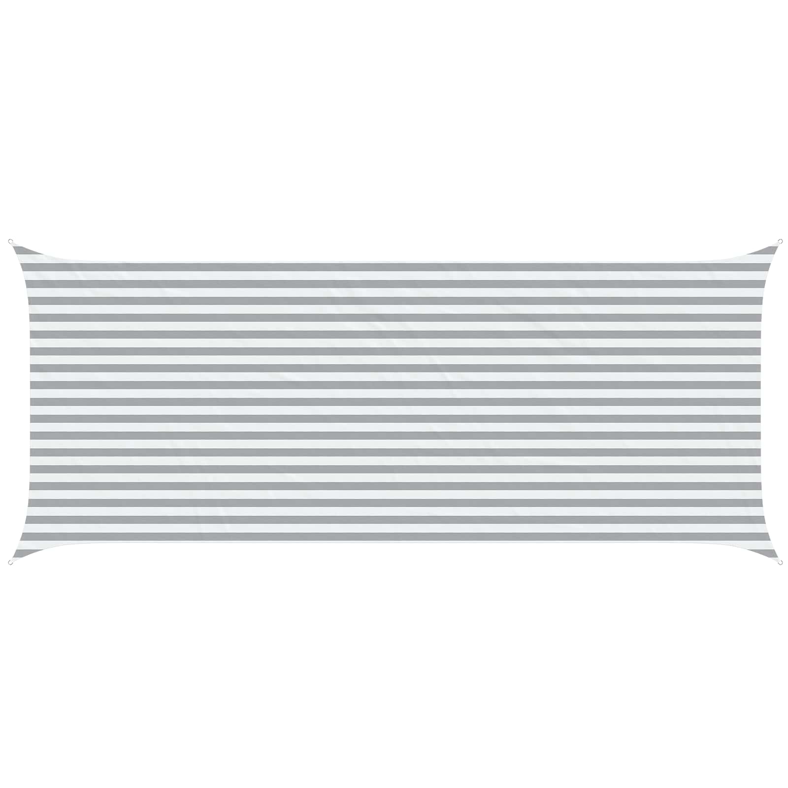 Sonnensegel Hellgrau und Weiß 6 x 2,5 m 100 % Polyester Oxford