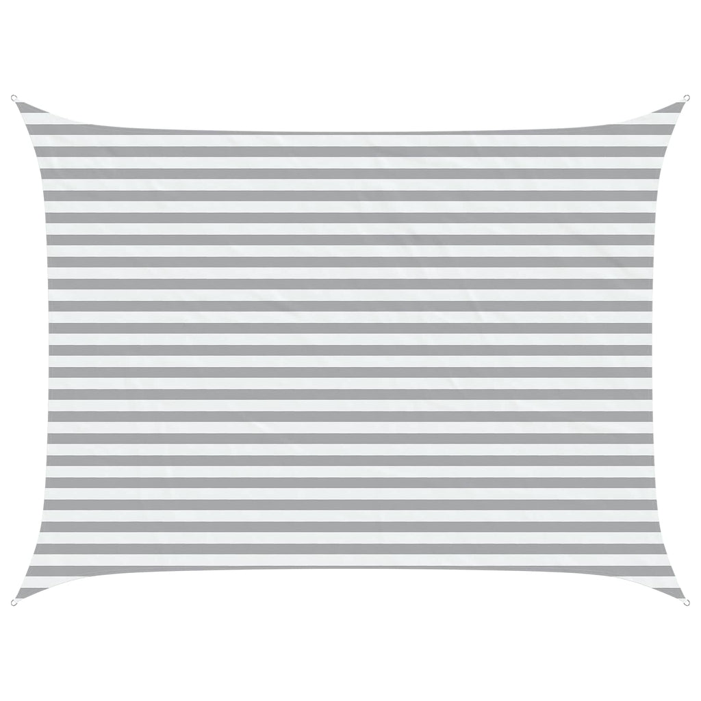 Sonnensegel Hellgrau und Weiß 4 x 3 m 100 % Polyester Oxford