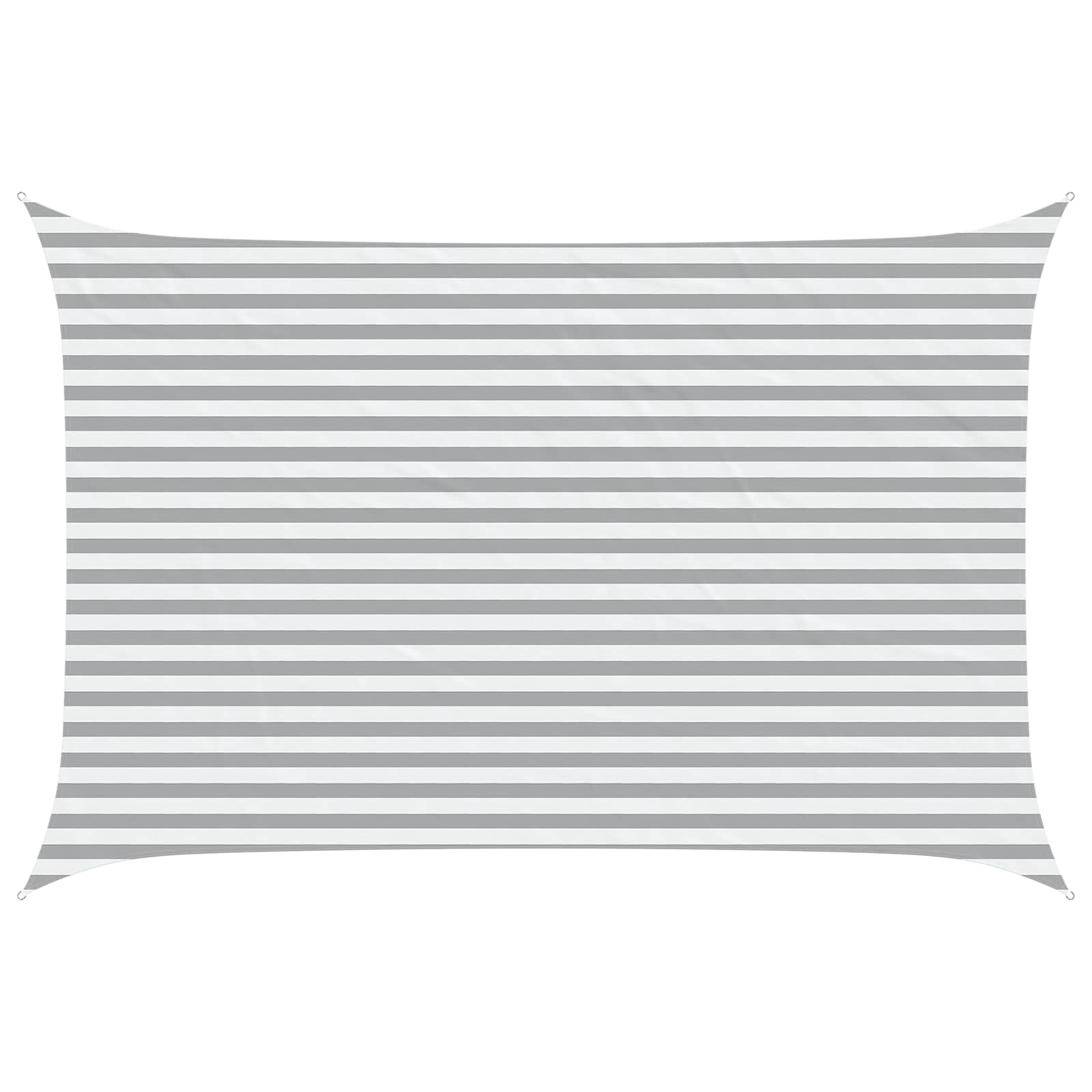 Sonnensegel Hellgrau und Weiß 4,5 × 3 m 100 % Polyester Oxford