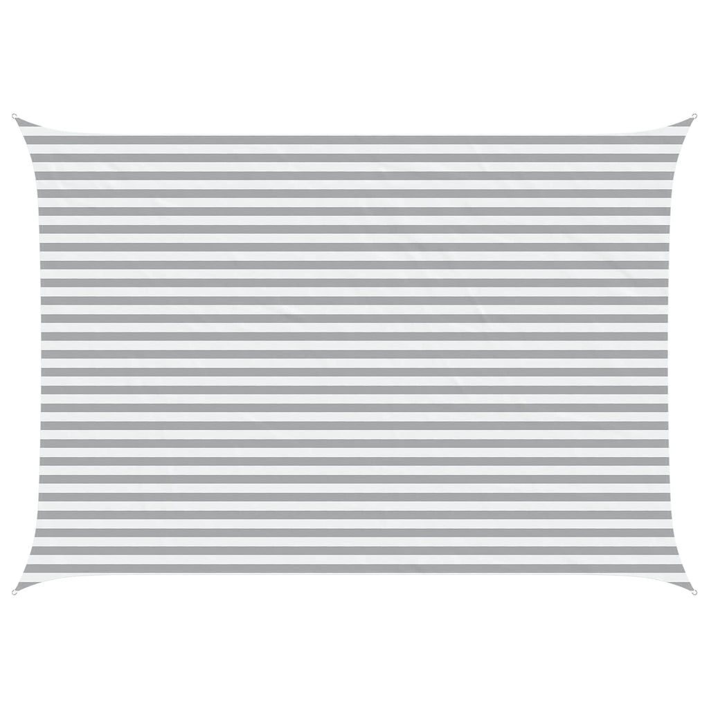 Sonnensegel Hellgrau und Weiß 5 x 3,5 m 100 % Polyester Oxford