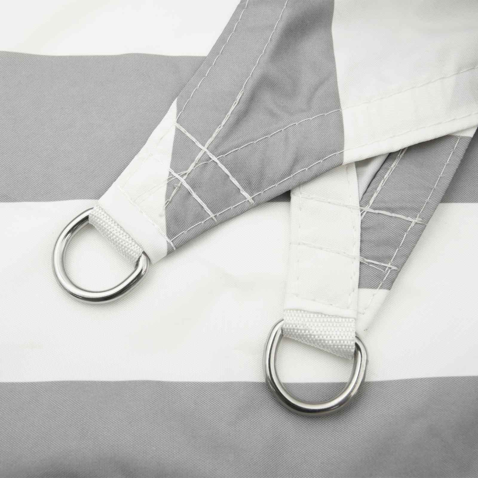 Sonnensegel Hellgrau und Weiß 5 x 4 m 100 % Polyester Oxford